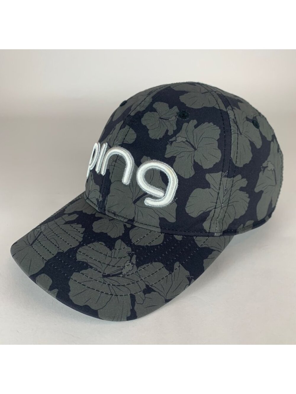 Ping Golf Navy Blue Floral Print Relaxed Fit Strapback Adjustable Hat